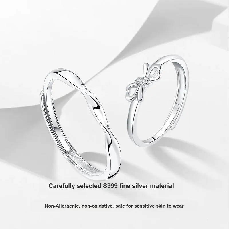 MISS TOOYA S999 Fine Silver Rings Unisex-2