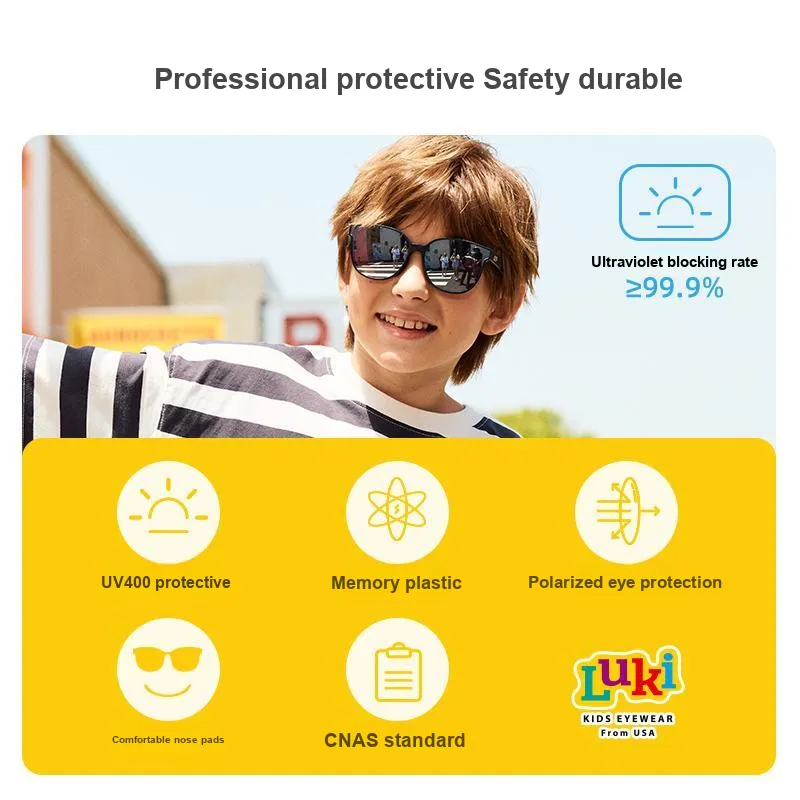 LUKI TR/Memory Plastic TPEE Thermoplastic Polyester Elastomer Oval Sunglasses Kids'-6