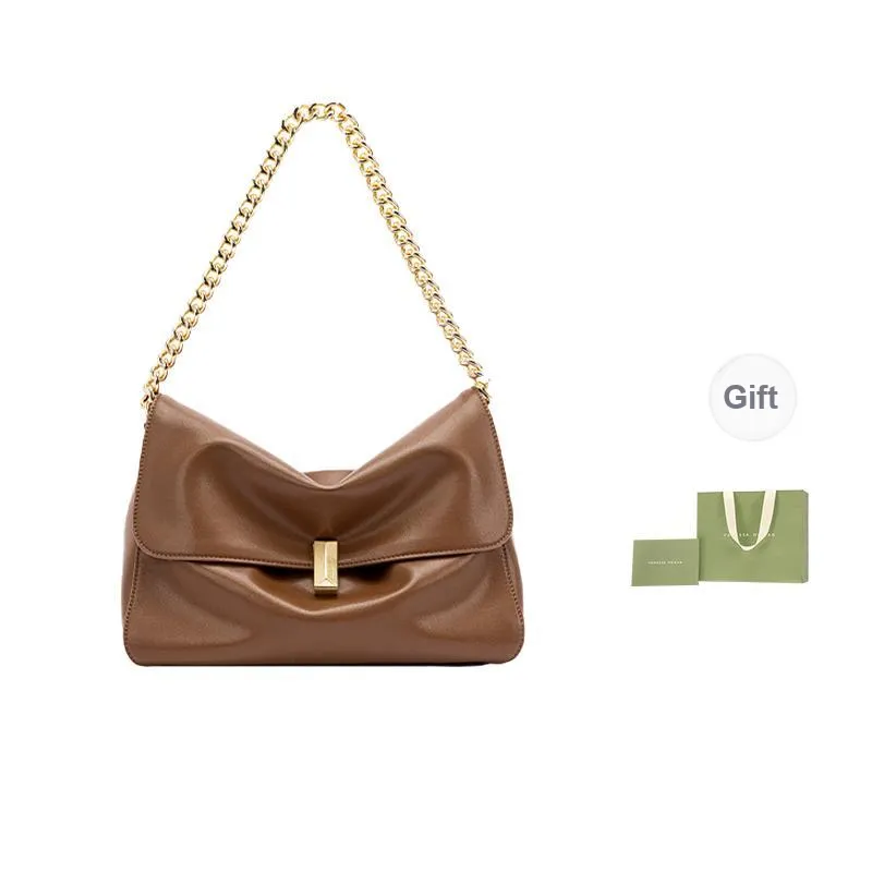 VANESSA HOGAN Cow Leather Tote Bag Shopping Bag Shoulder Bag Women's Black/Dark Brown/Ecru