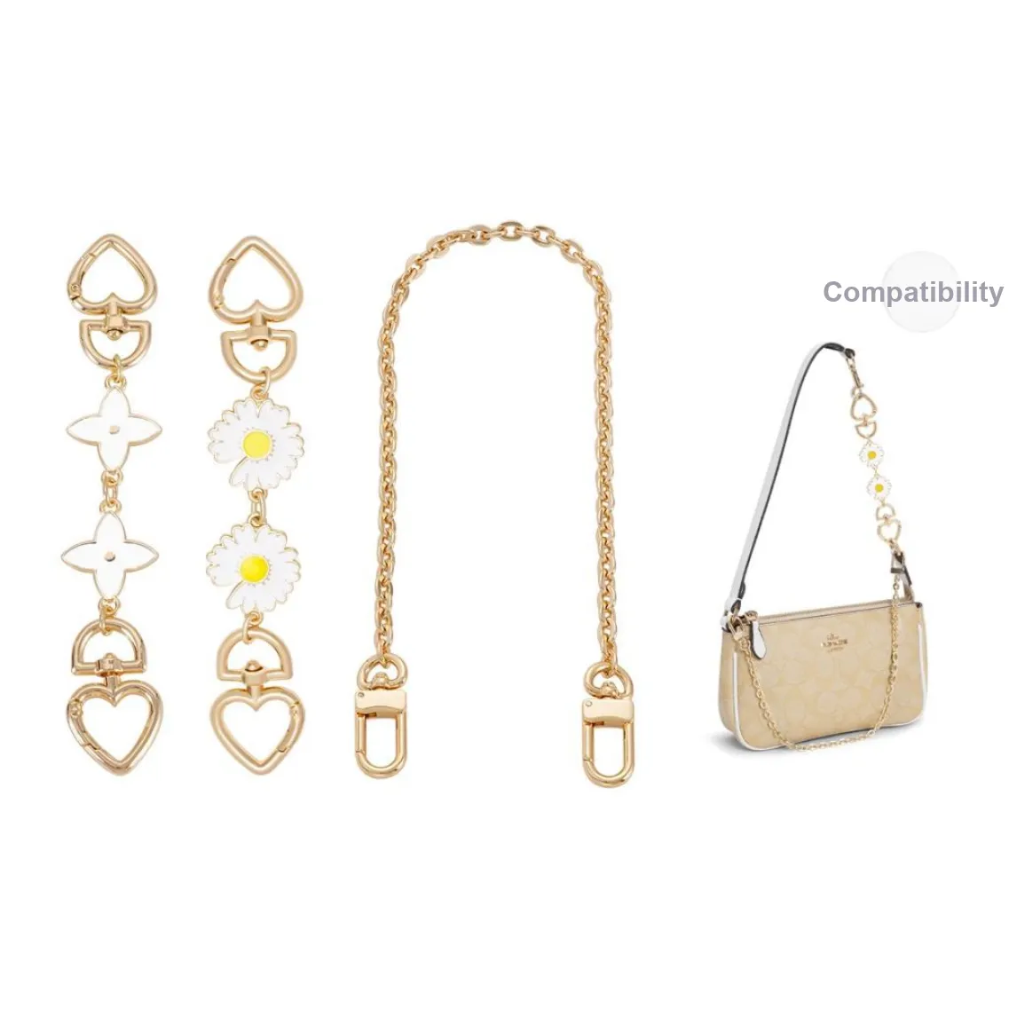 GUYI Metal Bag Accessory Women's Gold Tone