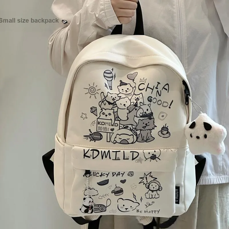 OTA Canvas Backpack Women's Multicolor Puppy/Black Puppy-4