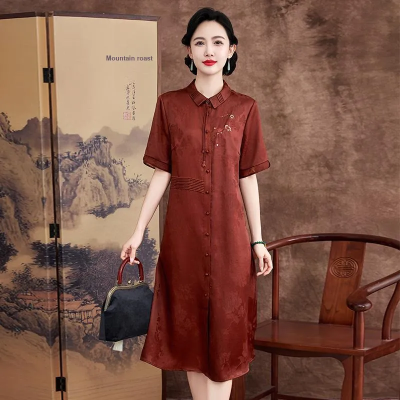 Yi Mengyuan Short Sleeved Dress Women's-4