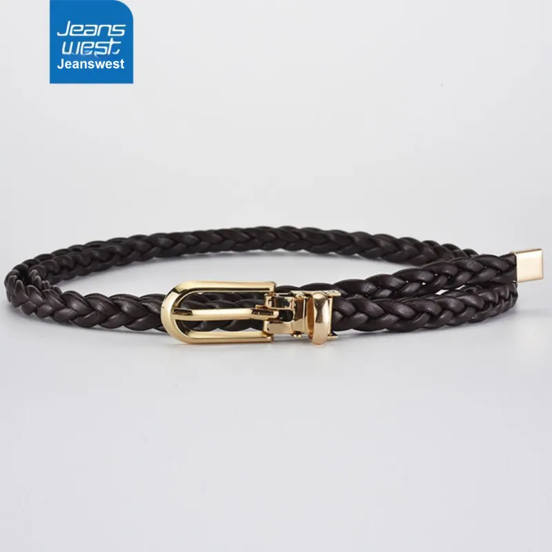 JEANSWEST PU Leather Belts Women's 0.8CM-2