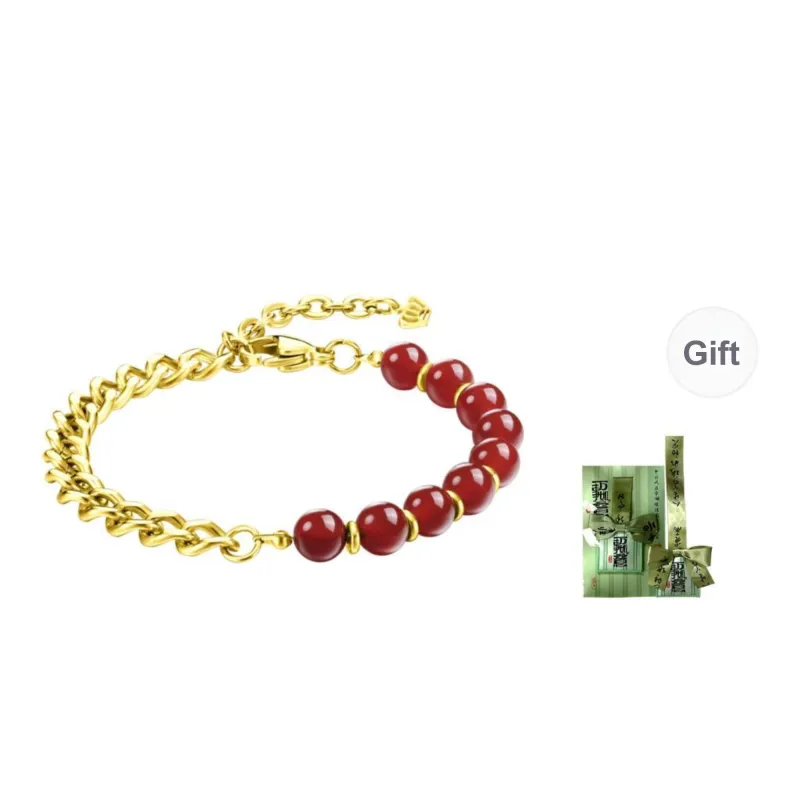 TIANWANG Agate Beaded Bracelet, Patchwork Beads Fortune Bracelet Unisex-0