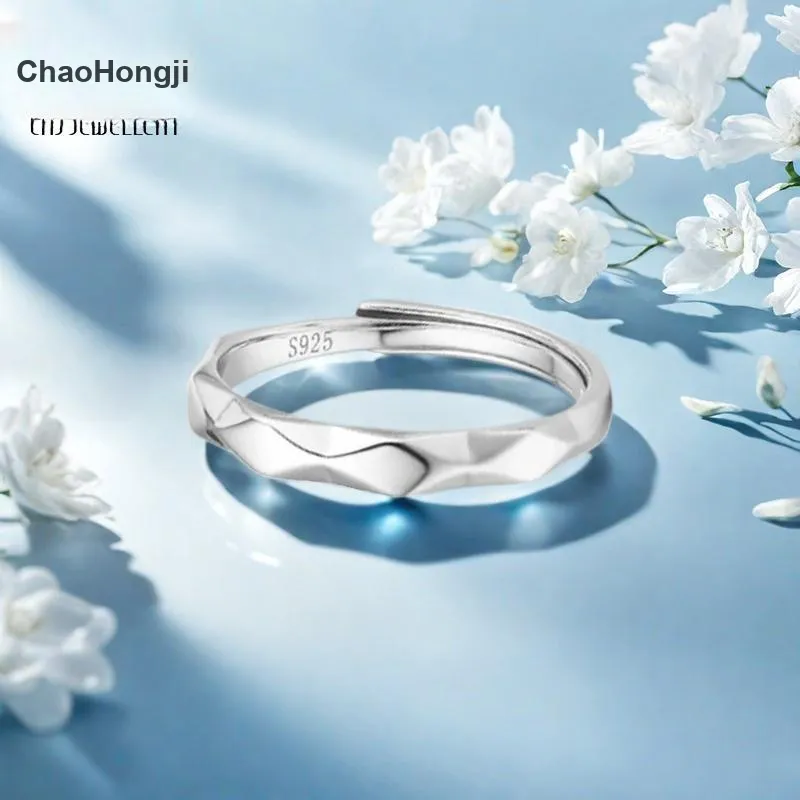 CHAOHONGJI 925 Sterling Silver Rings Unisex-3