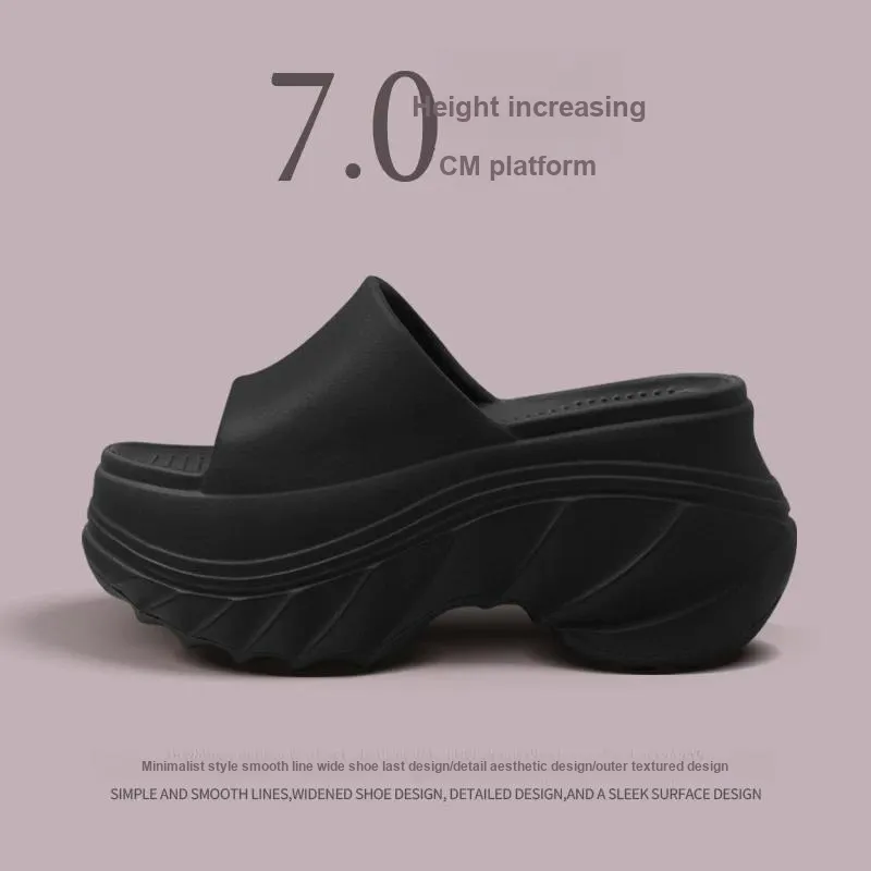 LUNNIFEIYA Seaside Beach Height Increasing Sandal Black, Khaki, Rose Red, Desert Tan, Multiple Styles-2