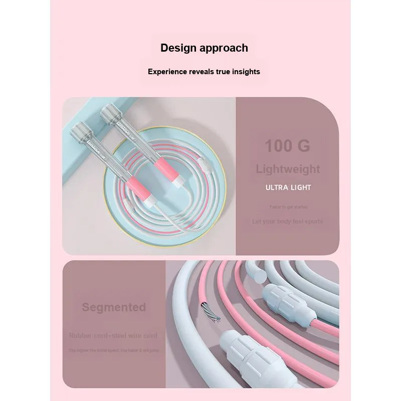 LENWAVE Fitness Training Non Countable Jump Ropes Students Handle Material Plastic, Rope Material Rubber 2.8m-10