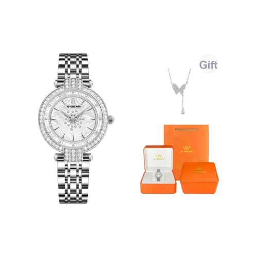 X Шестерня Кварцевый механизм Женские часы 36мм*29мм*8мм Белый