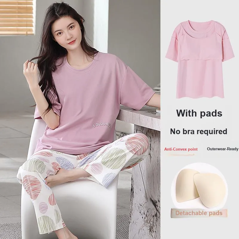 FENTENGCARE Pajama Set Women's Peach-4