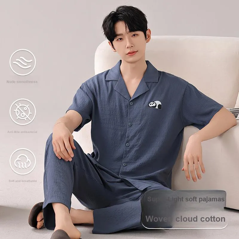 MIIOW Cool One Summer Series Pajama Set Men's Light Blue-1
