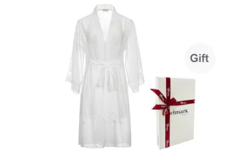 Selmark Bath Robes Women's Gift Box Set White