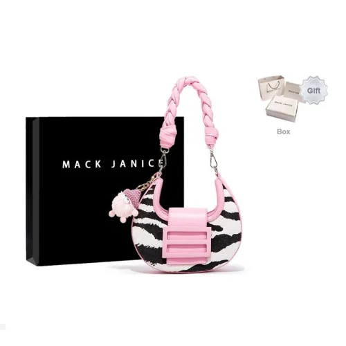 MACKJANICE Synthetic Leather One Shoulder Crescent Moon Crossbody Bag Regular Women's White & Pink