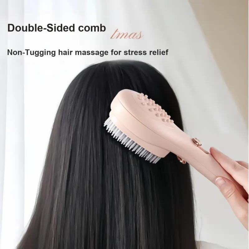 Love Of Wormwood Retractable One Touch Hair Cleaning Magic Comb Fluffing Up-5
