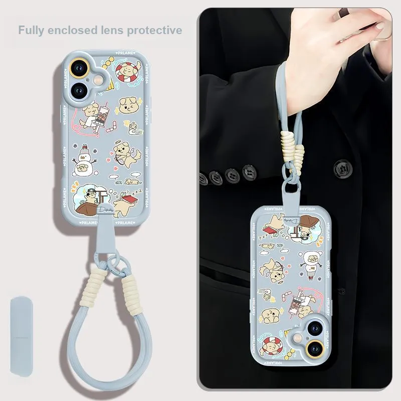 Sen Dog Silicone Material Crossbody Handheld Original Phone Cases Compatible With Apple 16 Pro Max/Pro/Plus/15/14/13-17