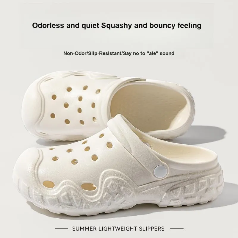 LUNNIFEIYA Platform Clogs For Men And Women's Summer Instagram Style Reversible Couple Beach Sandals-3