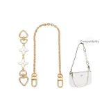 (Gold-Tone) White Four-Leaf Clover Extender Chain+Decorative Chain 40cm