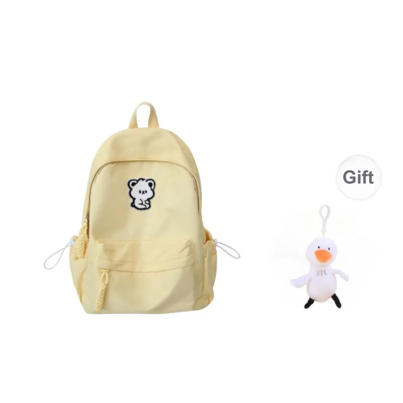 URBAN FOREST Nylon Backpack Unisex Red/Yellow/Blue/Black/White-6