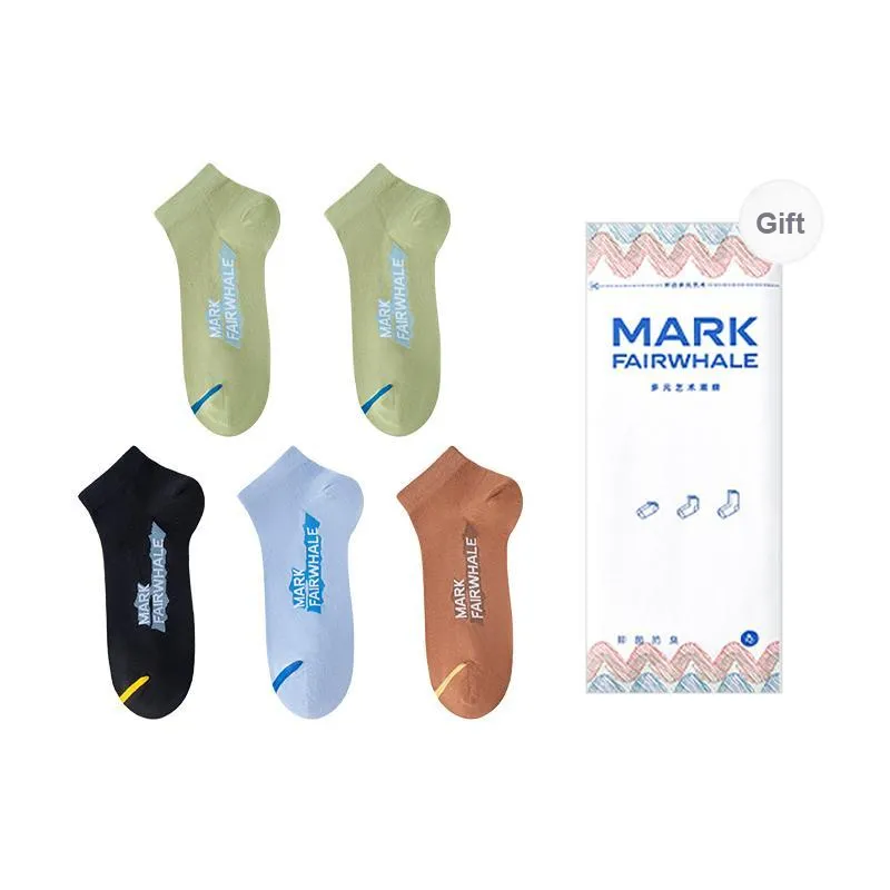 FAIRWHALE Ankle Socks Men's 5 Pack-7