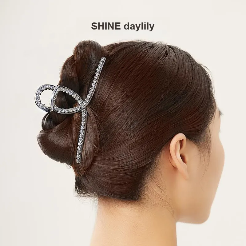 SHINE Alloy, Crystal Diamond Hair Clips Women's-4