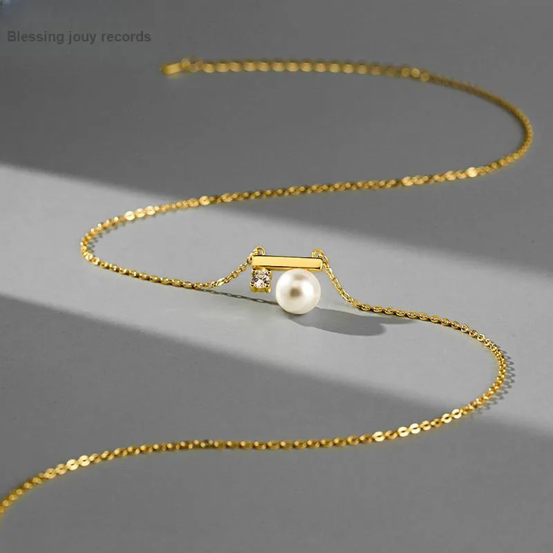 Fu Ru Ji 925 Sterling Silver, Shell Pearl Necklaces Women's-1