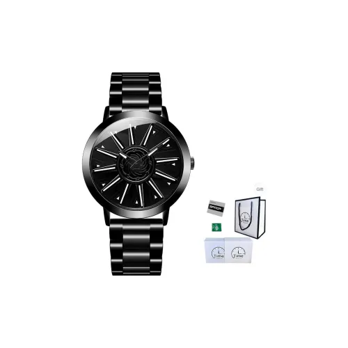 Sanda Кварцевый механизм стальной ремешок мужские часы черный циферблат