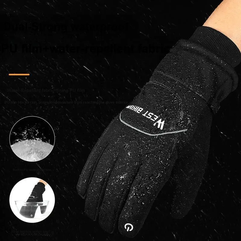 WEST BIKING Riding Equipment Cycling Glove Outdoor Unisex Nylon Swimwear Fabric M/L/XL Black-2