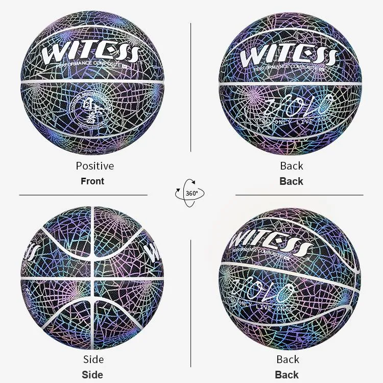 WITESS PU Basketball No. 7/Standard Training Reflective Unisex-12