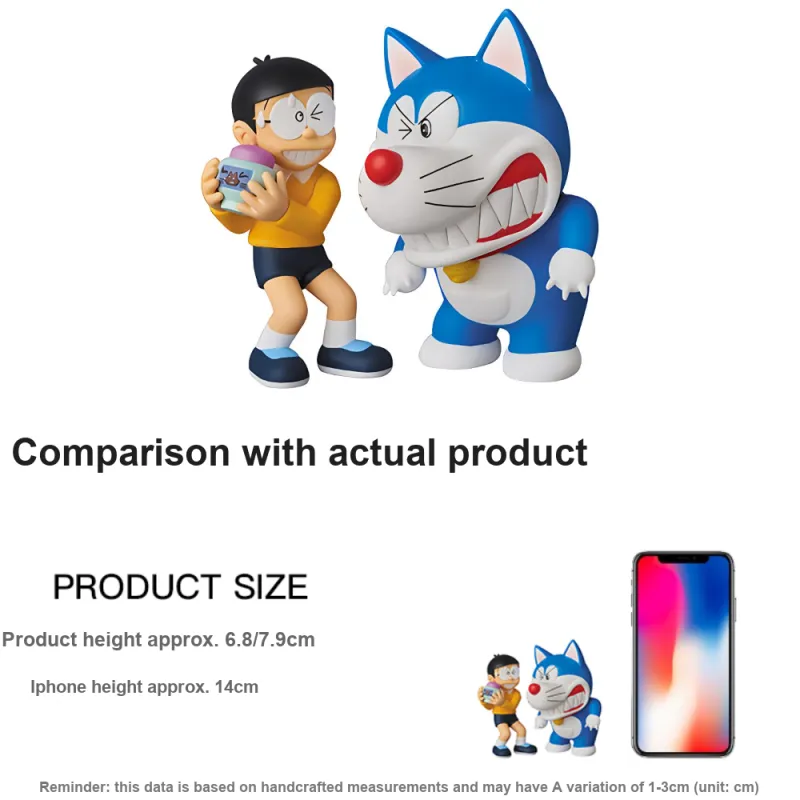 Medicom Toy Male Doraemon UDF Werewolf Face Cream Scale Figures-2