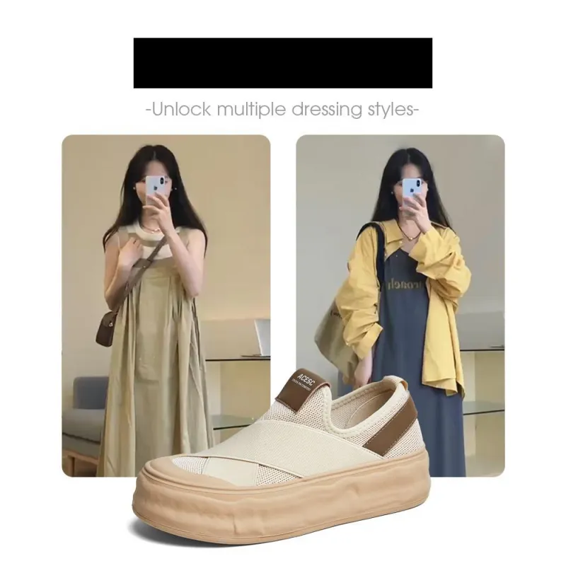 ACESC Low Top Skateboard Shoes Women's Beige-5