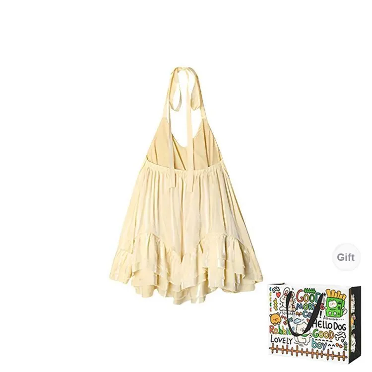 ZVJH Slip Dresses Women's Yellow Shopping Bag-1