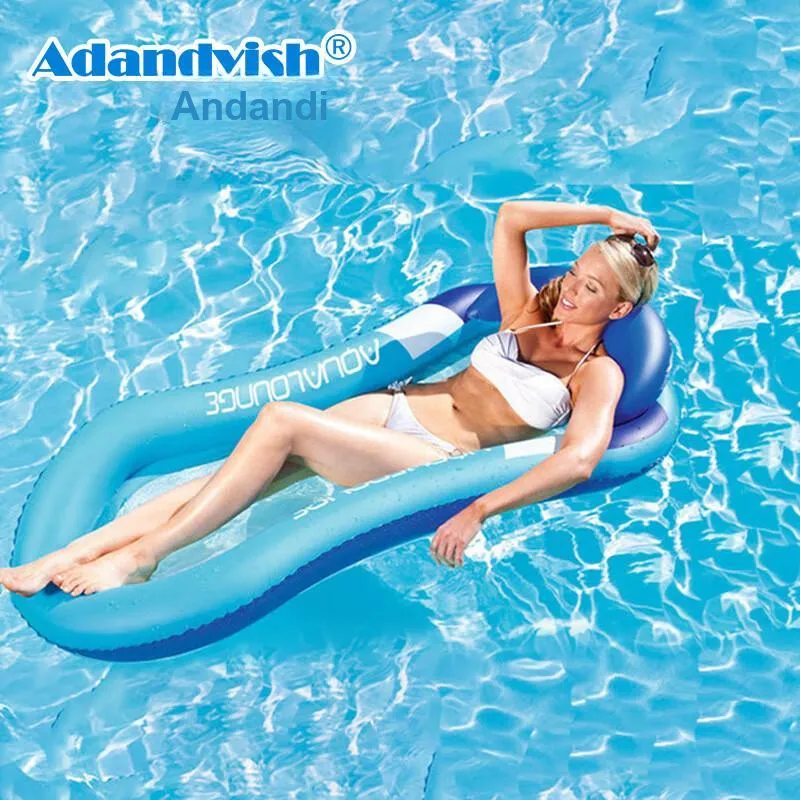 Adandyish Inflatable Backrest Float Surfing Float Sandcastle Net Sky Blue Kids' Surfing Board Water Play Sky Blue-2