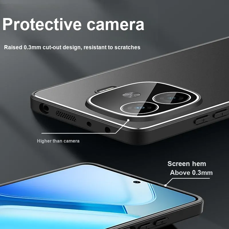 YUBEN Acrylic Material 360 Degree Rotating Stand Phone Cases Compatibility IQOO 13/12/11/Neo 10/9/8/7/6/Z9/Tubo/Pro-3