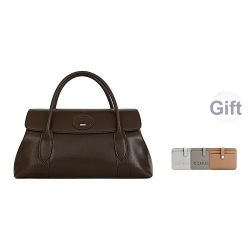 Cthulhu Коровья кожа Парафин Следы Дорожная сумка Сумка Большая Женская Кофейно-коричневая