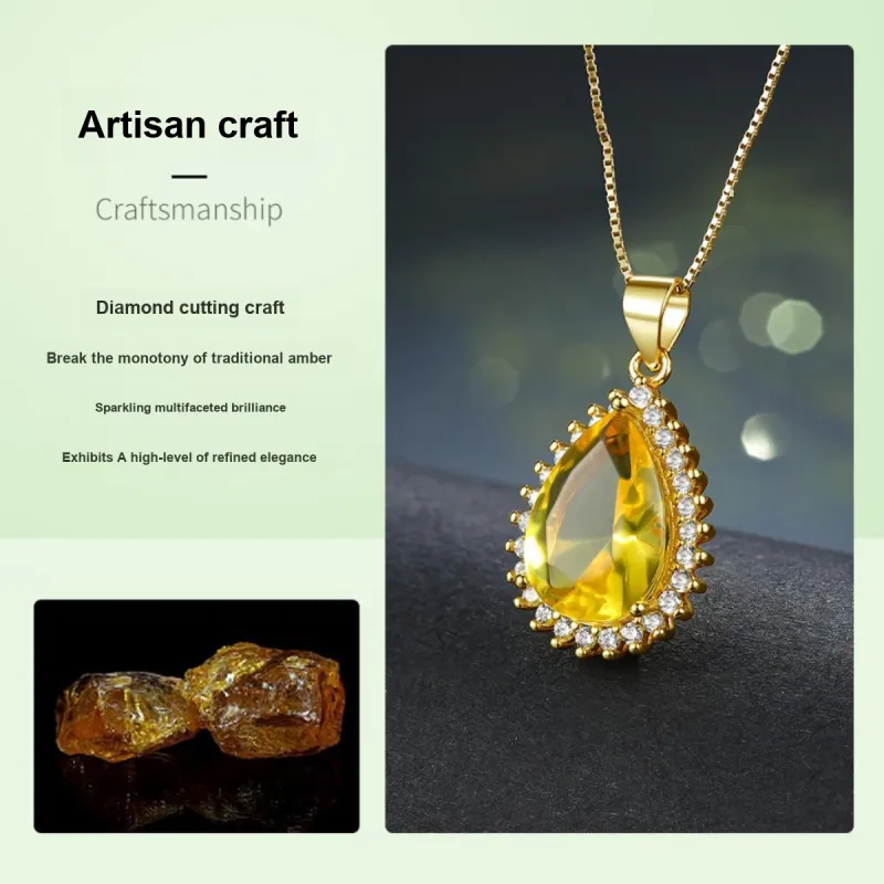 Oriental Jade Amber Necklaces Women's-2