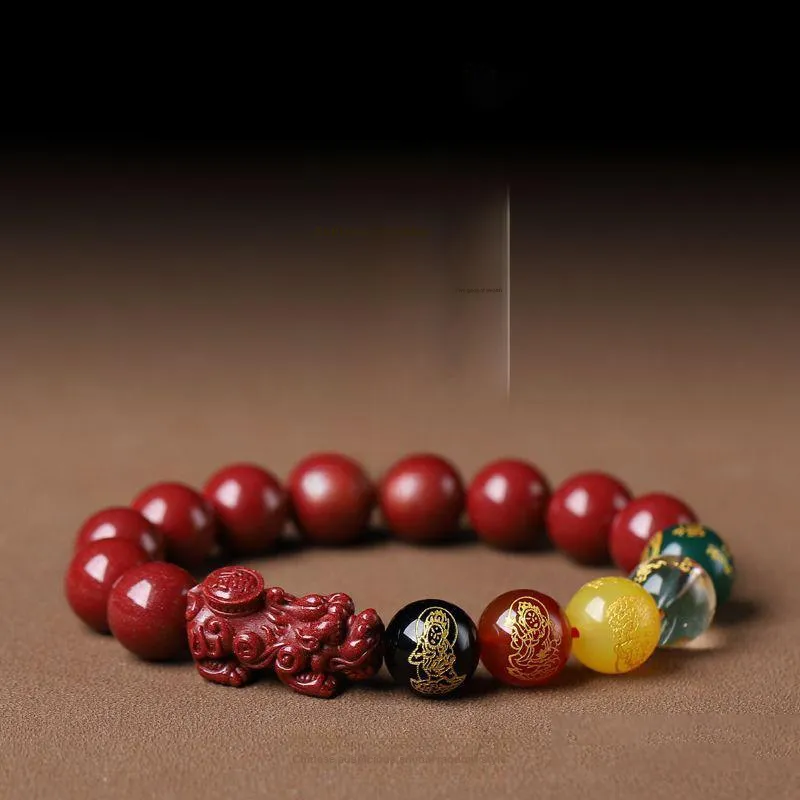JIAHAOJADE Cinnabar Bracelets Unisex-14