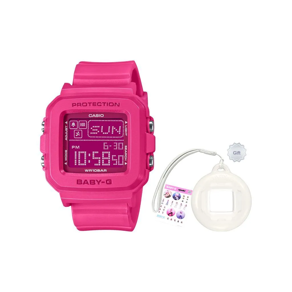 CASIO Детские часы Кварцевый механизм Смольный ремешок Женские часы Фиолетовый циферблат часов