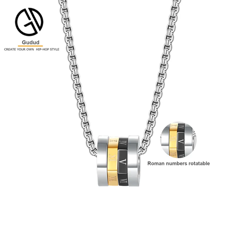 GUDUD Titanium Steel Necklaces Unisex Brand New-5
