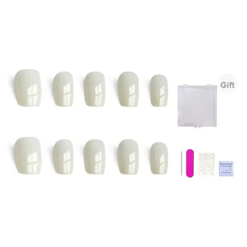 ORANOT Минималистский стиль Осветляющий Съемный Прохладный And Освежающий Премиум False Nail Короткий LADDER 16mm