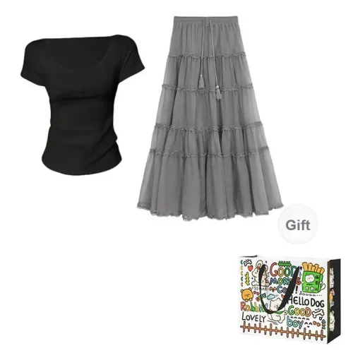 Dippanis Two Piece Skirt Sets Women's