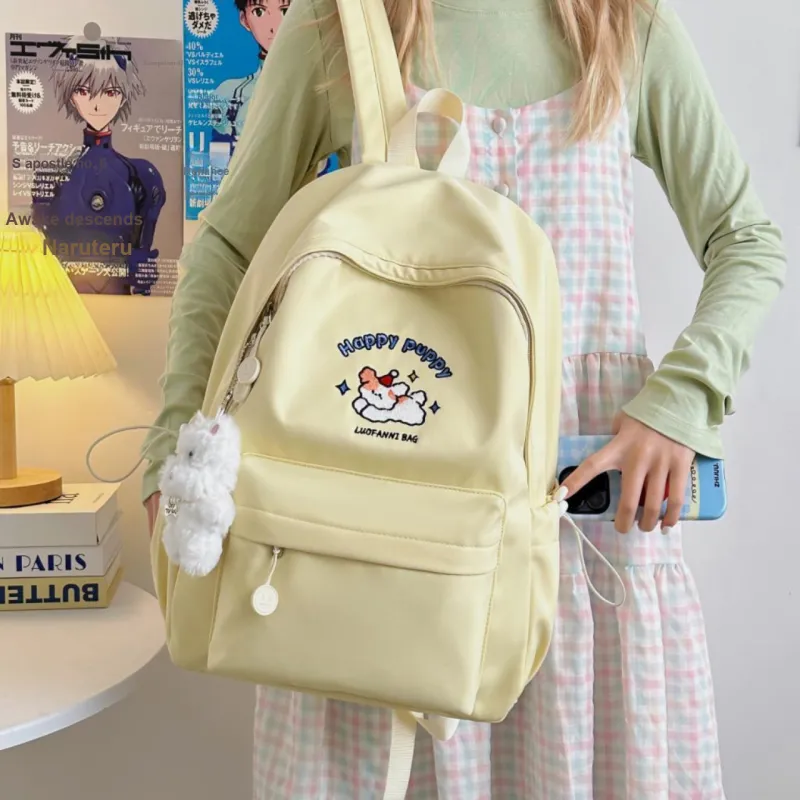 URBAN FOREST Nylon Backpack Unisex Blue/Yellow/Black/White-10