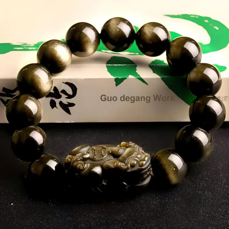 Grace Obsidian Jade Bracelets Unisex-2