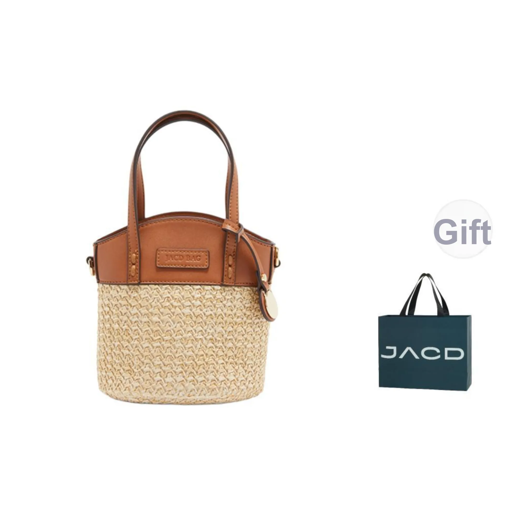 JACD PU Crossbody Handbag Medium Size Women's Light Brown