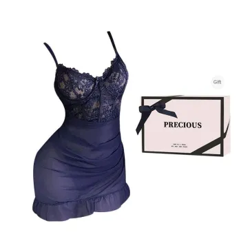 TLXT Nightgown Women's Gift Box Set Blue