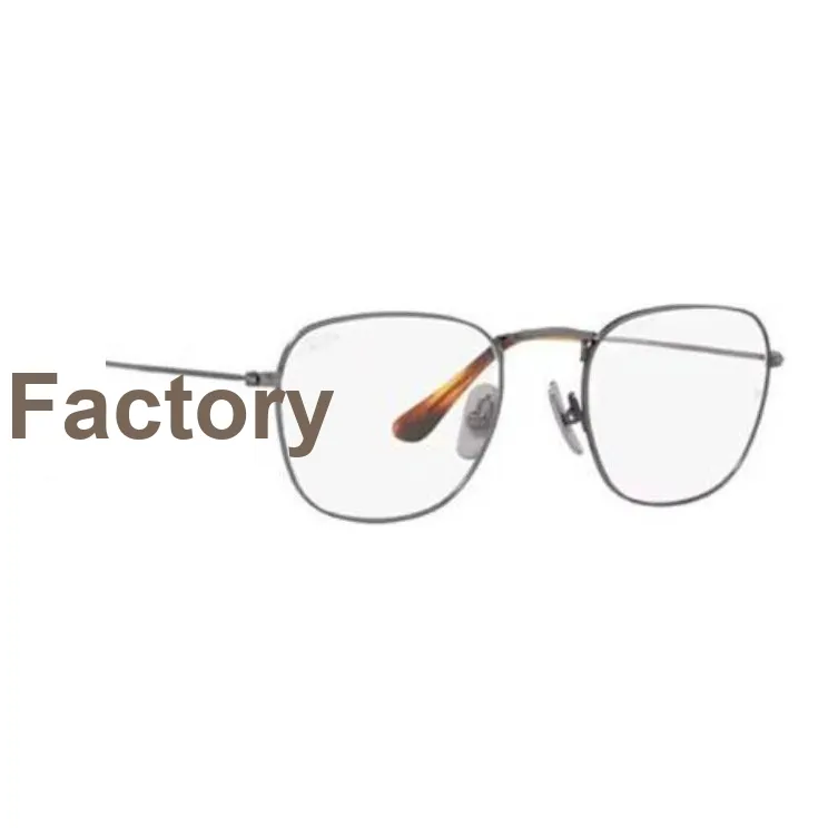 RayBan Titanium Square Eyeglass Frames Men's Silver-3