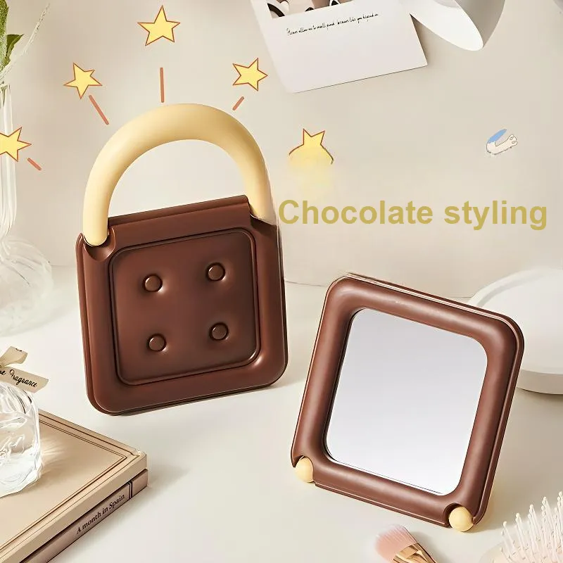 Love Of Wormwood Ins Chocolate Portable Make Up Mirrors-3