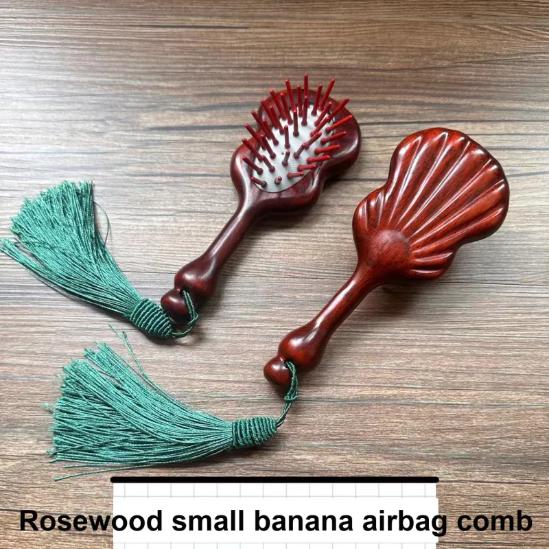 XIBI Little Banana Leaf Airbag Comb Rosewood Air Cushion Comb Full Body Meridian Scalp Massage Comb Cute-1