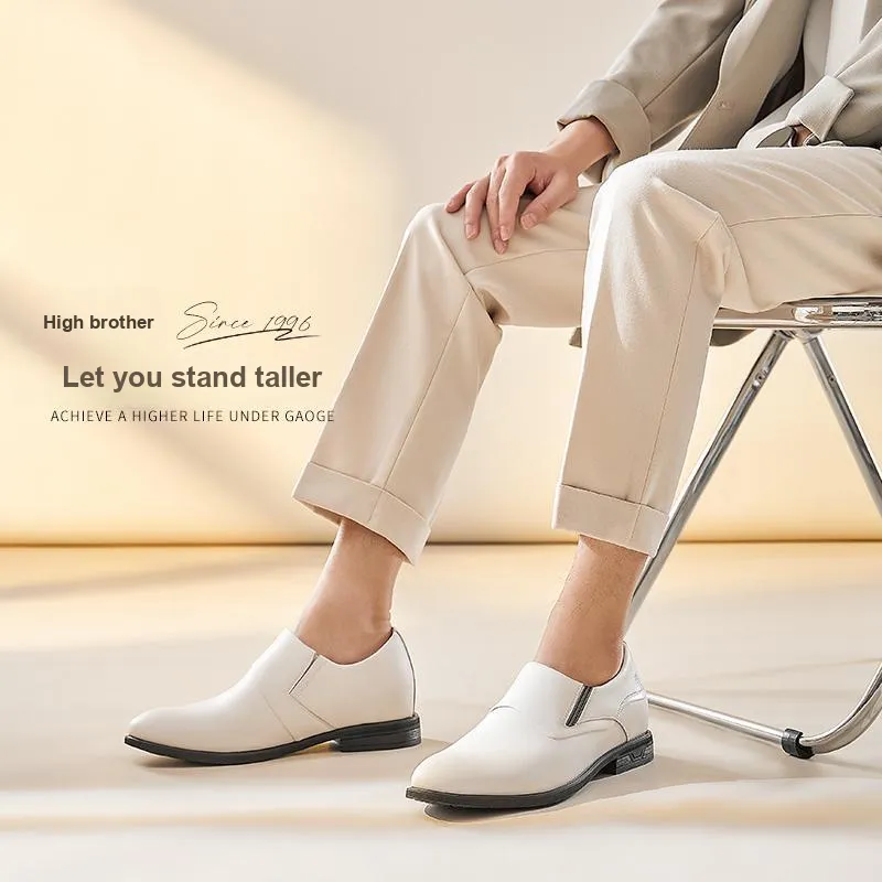 GOG Dress Shoes Men Low Top White-5