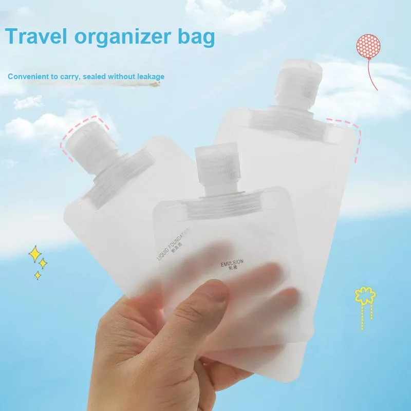 JIAOXUEFEI Portable Travel Cosmetics Dosing Bag 50ml Disposable Dosing Bottle Liquid Storage Bag-4