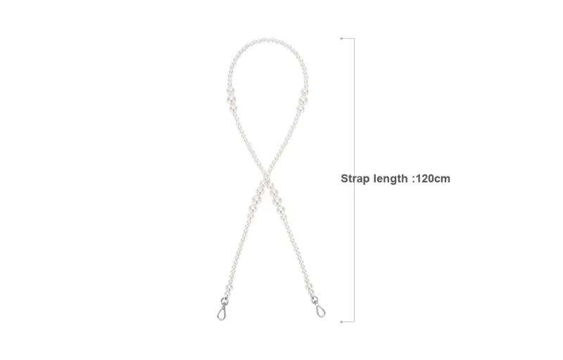 GUYI Pearl, Alloy, Iron Metal Bag Strap Women's White-13