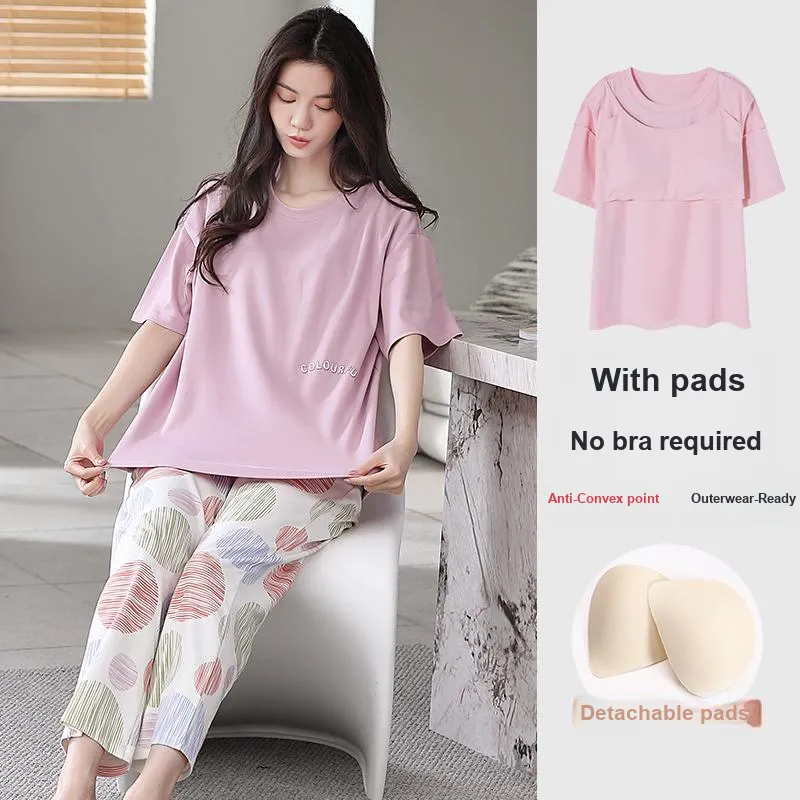 FENTENGCARE Pajama Set Women's Peach-5
